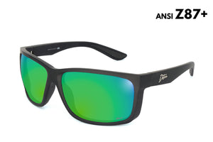 Breach - Matte Black - Green Machine Polarized ANSI Z87+