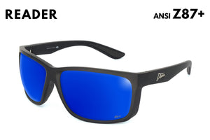 Breach Reader - Matte Black - Deep Blue Polarized ANSI Z87+