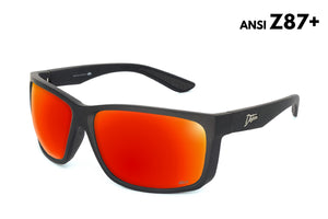 Breach - Matte Black - Red Sunset Polarized ANSI Z87+