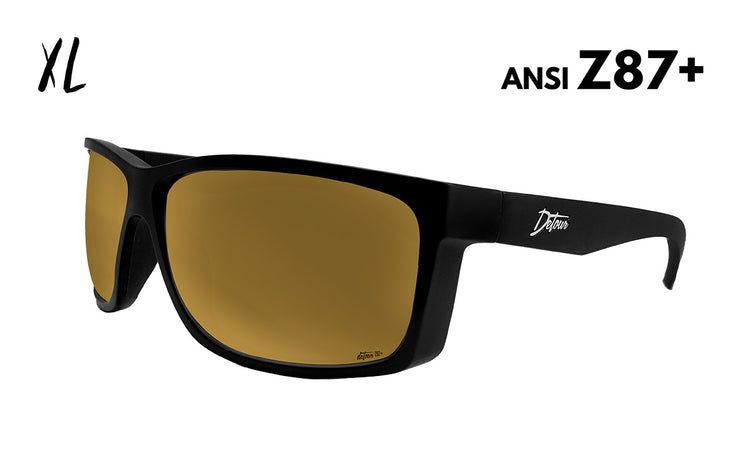 Breach XL - Matte Black - 24k Gold Polarized ANSI Z87+