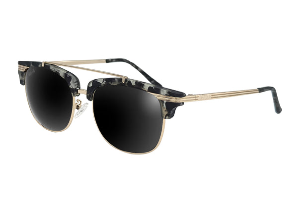 Mattgraues Schildpatt-Gold - Jet Black Lens Polarized - Castaway