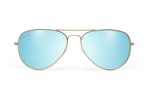 Gold - Himmelblaue polarisierte Gläser - Oasis