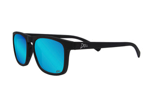 Floaties - Matte Black - Electric Blue Polarized