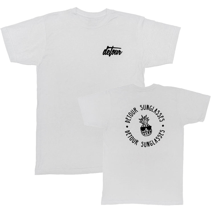 White/ Black Logo Tee