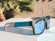 Big Kahuna XL -Sharks & Stripes - Electric Blue Polarized