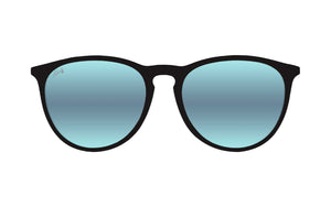 Hurricane - Matte Black - Sky Blue Polarized